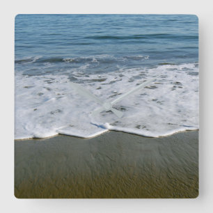 Beach/Sand/Waves Square Wall Clock