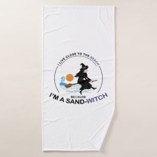 Beach Sand-Witch for Halloween Party Bath Towel