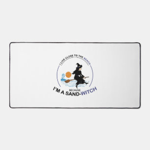 Beach Sand-Witch for Halloween Party Desk Mat