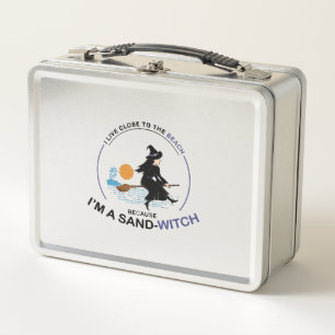 Beach Sand-Witch for Halloween Party Metal Lunch Box