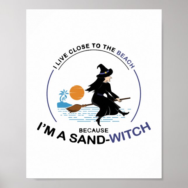 Beach Sand-Witch for Halloween Party Poster (Front)