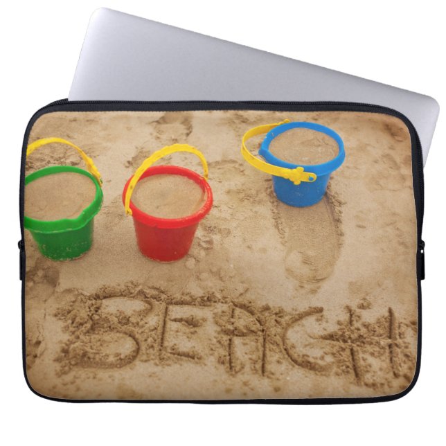 Beach Sand Words Laptop Sleeve (Front)