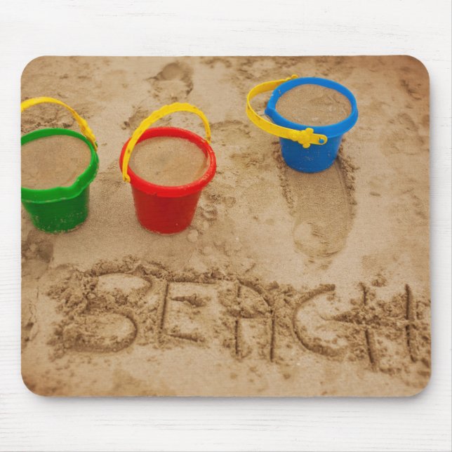 Beach Sand Words Mouse Pad (Front)