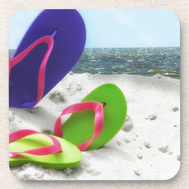 beach sandals coaster (Front)