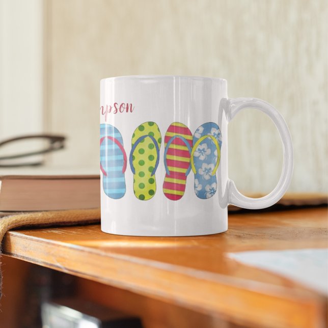 Beach Sandals Tropical Summer Fun Flip Flops Coffee Mug (Creator Uploaded)