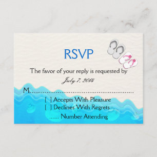 Beach Sandals Wedding RSVP