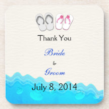 Beach Sandals Wedding Thank You