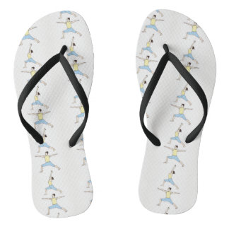 Beach sandals with yoga design