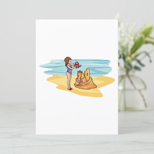 Beach Sandcastle Invitation