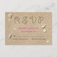 Beach Sandy Toes Salty Kisses RSVP pink