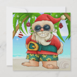 Beach Santa Cocktail Party Invitation - SRF