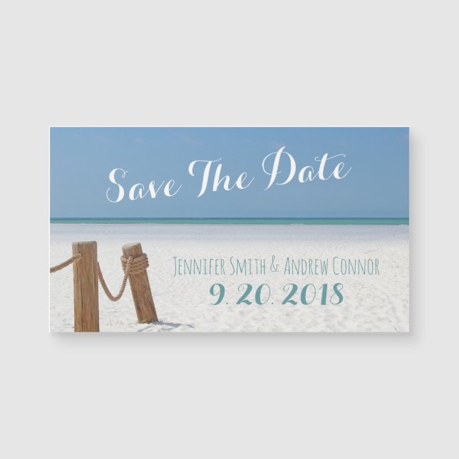 Beach Save The Date Magnets (Front)