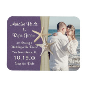 Beach Save the Date Photo Magnet