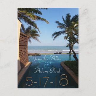 Beach Save the Date Postcard