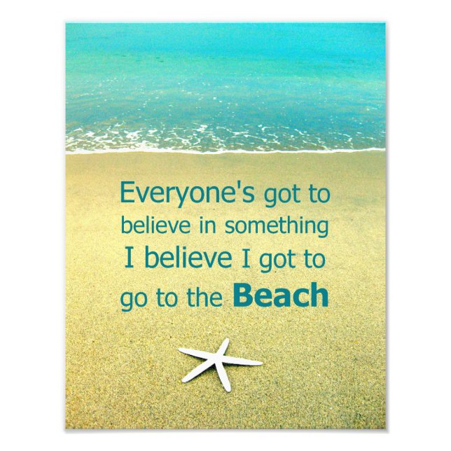Beach Saying Starfish Photo Print (Front)