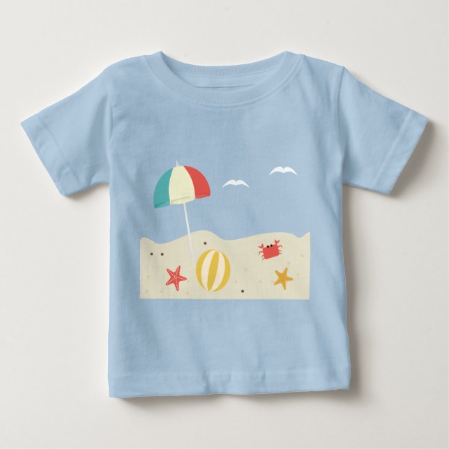 Beach Scene Baby T-Shirt (Front)
