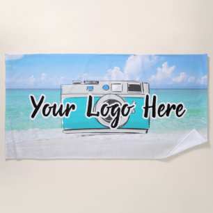 Beach Scene Custom Company Logo Use Business Logo Towel