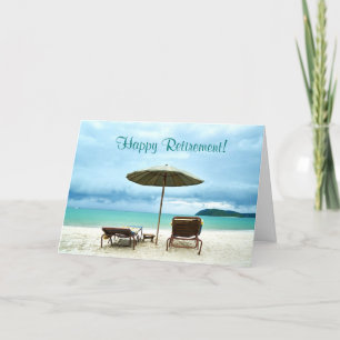 Beach Scene Custom Retirement Card