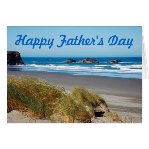 Beach scene Father's Day greeting card