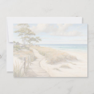 Beach Scene Flat Note Card