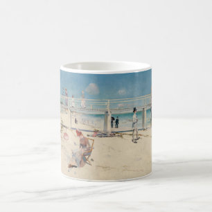 Beach Scene (Holiday at Mentone) (Australian Art) Coffee Mug