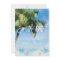 beach scene palm tree wedding save the date card