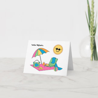 Beach Scene Personalised Stationery Note Card