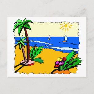 Beach Scene Postcard