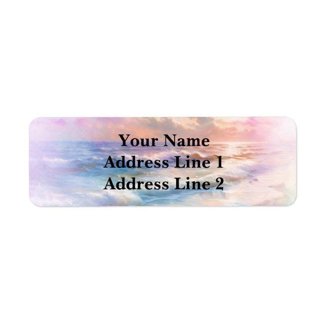 Beach Scene Return Address Label (Front)