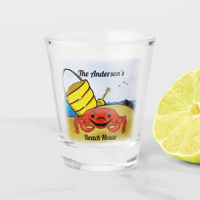 Beach Scene Shot Glass (Front)