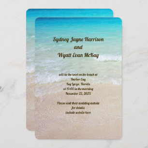 Beach Scene Wedding Invitation Template