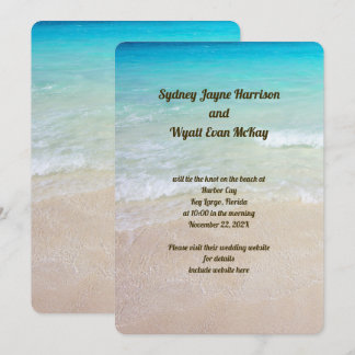 Beach Scene Wedding Invitation Template