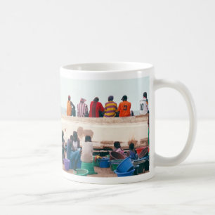 Beach Scene with Overturned Boat, Gambia Coffee Mug