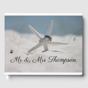 Beach Scene with Starfish Guest Book