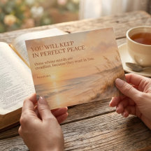Beach Scripture of Isaiah 26:3 Perfect Peace Faith