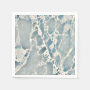 Beach Sea Glass Ocean Blues Teal & Aqua Marble Napkin