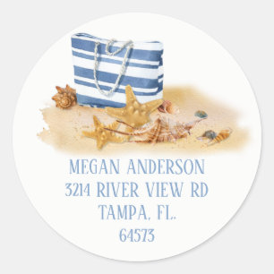 Beach Sea Shell Address Label