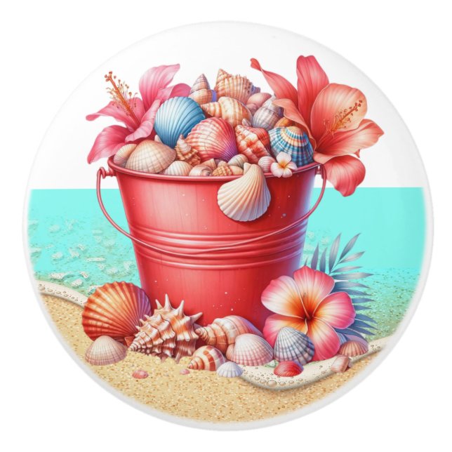 Beach Sea Shell Drawer Knobs - SRF (Front)