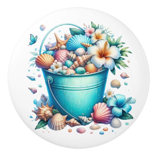 Beach Sea Shell Drawer Knobs - SRF (Front)