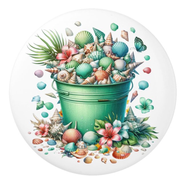 Beach Sea Shell Drawer Knobs - SRF (Front)