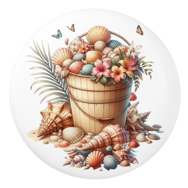 Beach Sea Shell Drawer Knobs - SRF (Front)