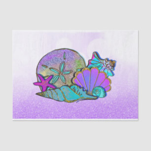 Beach Sea Shells Glitter Sparkle Birthday Party Tissue Paper