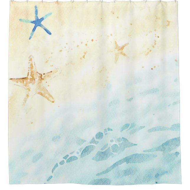 *~* Beach Sea Shore Star fish AR7 Nautical  Shower Curtain (Front)