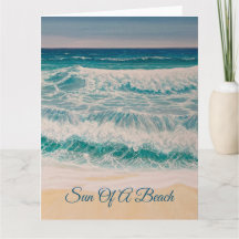 Beach Sea Surf Sun of a beach    Card