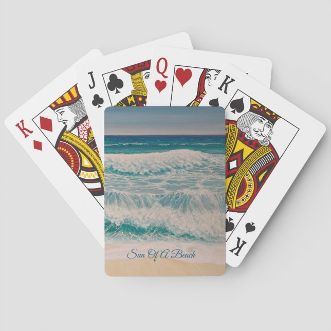 Beach Sea Surf Sun of a beach     Playing Cards (Back)