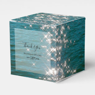 Beach Sea Water Sparkles Wedding Favour Box