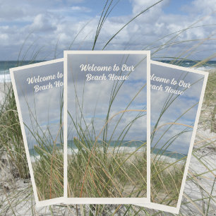 Beach Seagrass Photographic Coastal Customisable Napkin
