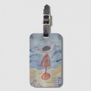 Beach Seagulls Luggage Label
