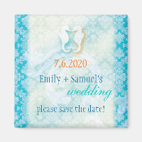 Beach Seahorse Luau Wedding Save the Date