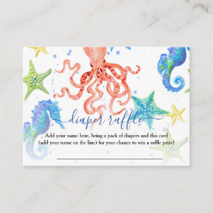 Beach Seahorse Octopus Starfish Colourful Baby Business Card